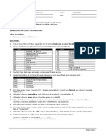 Evaluación de Excel Introducción:: Indicaciones Generales