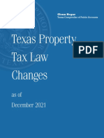 Texas Property Tax Law Changes: As of December 2021