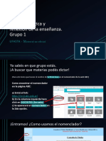 Diseño, Práctica y Reflexión de La Enseñanza. Grupo 1: Ufasta - M