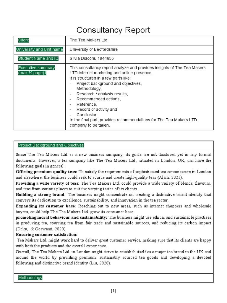 ASSESSMENT 2 Consultancy Report | PDF