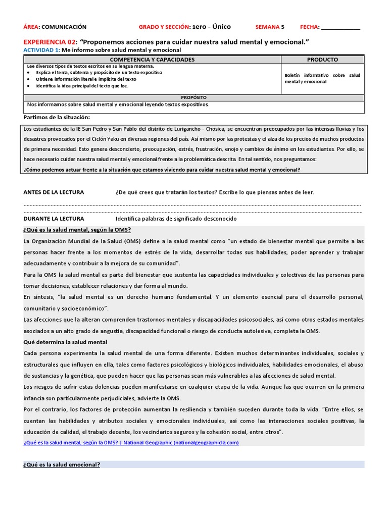Salud Mental y Bienestar Emocional | PDF | Mente | Salud mental