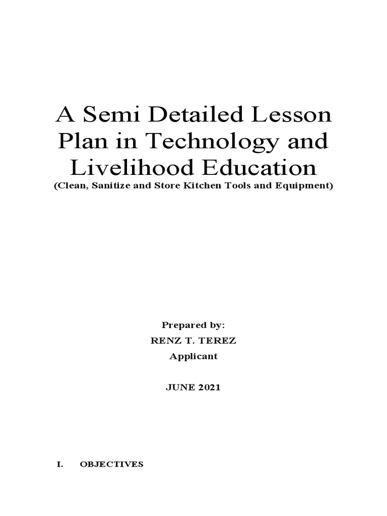 A Semi Detailed Lesson Plan Pdf Teachers Learning