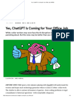 Yes, ChatGPT Is Coming For Your Office Job