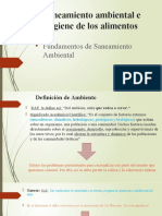 Saneamiento Ambiental e Higiene de Los Alimentos