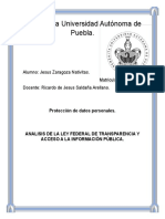 Monografia LEY FEDERAL DE TRANSPARENCIA Y ACCESO A LA INFORMACIÓN PÚBLICA.