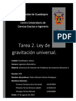 Tarea No. 2 - Ley de Gravitacion Universal