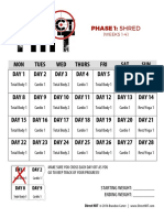 Daily HIIT Transformation Calendar