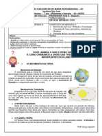 Movimentos da Terra, ritmo circadiano e camadas do planeta