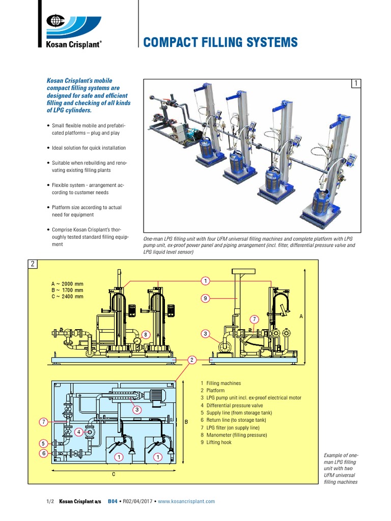 Compact LPG Filling Systems Overview | PDF | Pump | Liquefied Petroleum Gas