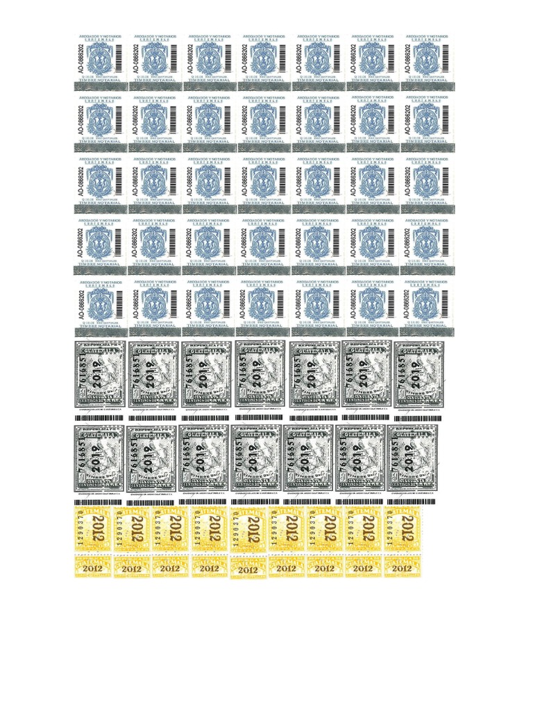 Timbres Notariales y Fiscales | PDF