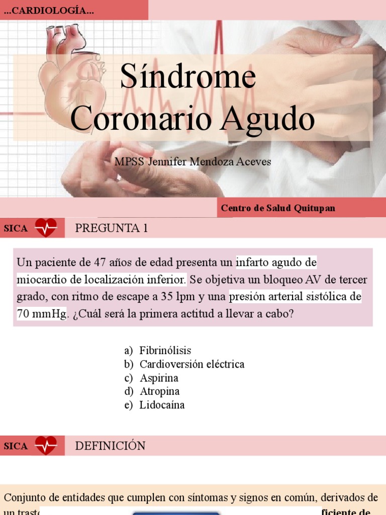 SICA | PDF | Infarto de miocardio | Electrocardiografia