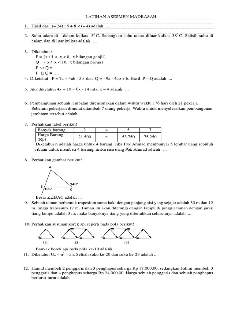Lat soal am 1 40 mtk 2022 2023 ok pdf