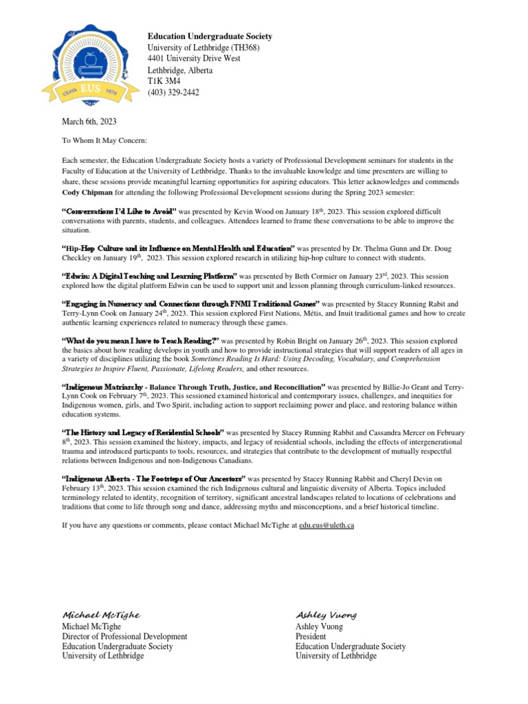 Eus Letter 23 | PDF