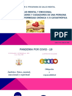 Salud Mental Y Emocional para Los Familiares Y Cuidadores de Una Persona Que Tiene Una Enfermedad Crónica Y/O Catastrófica