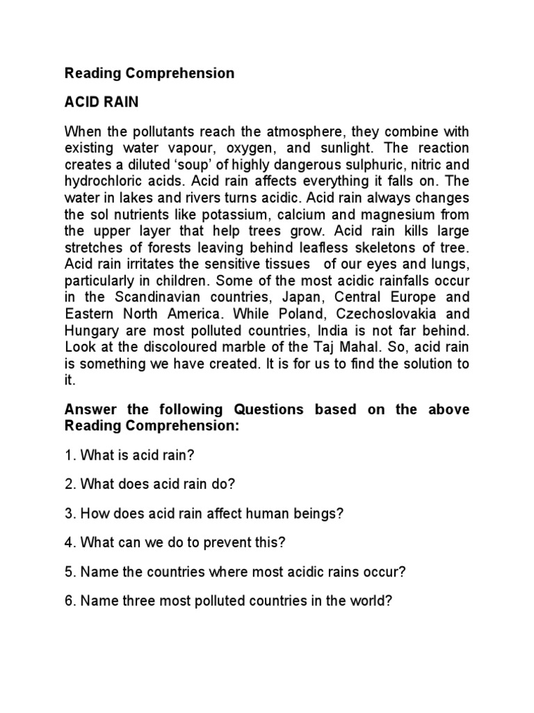 Acid rain paper image