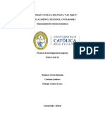 Universidad Católica Boliviana "San Pablo" Unidad Académica Regional Cochabamba Departamento de Ciencias Económicas