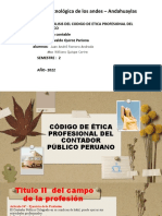 Código de Ética Profesional Del Contador Público Peruano 22