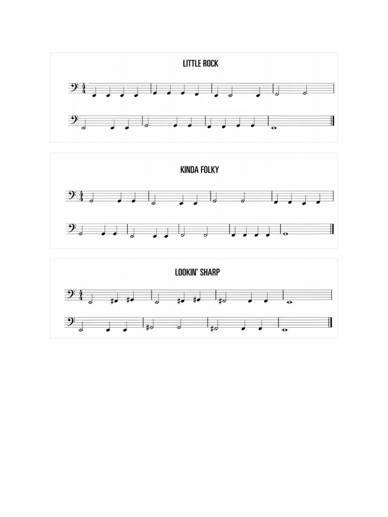 Easy Pieces For Bass Guitar PDF