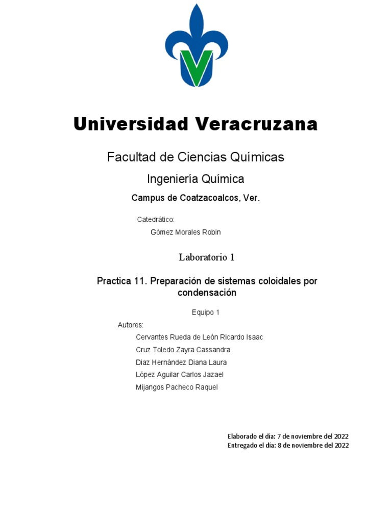 Universidad Veracruzana: Facultad de Ciencias Químicas | PDF