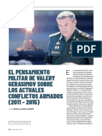 El Pensamiento Militar de Valery Gerasimov Sobre Los Actuales Conflictos Armados (2011 - 2015)