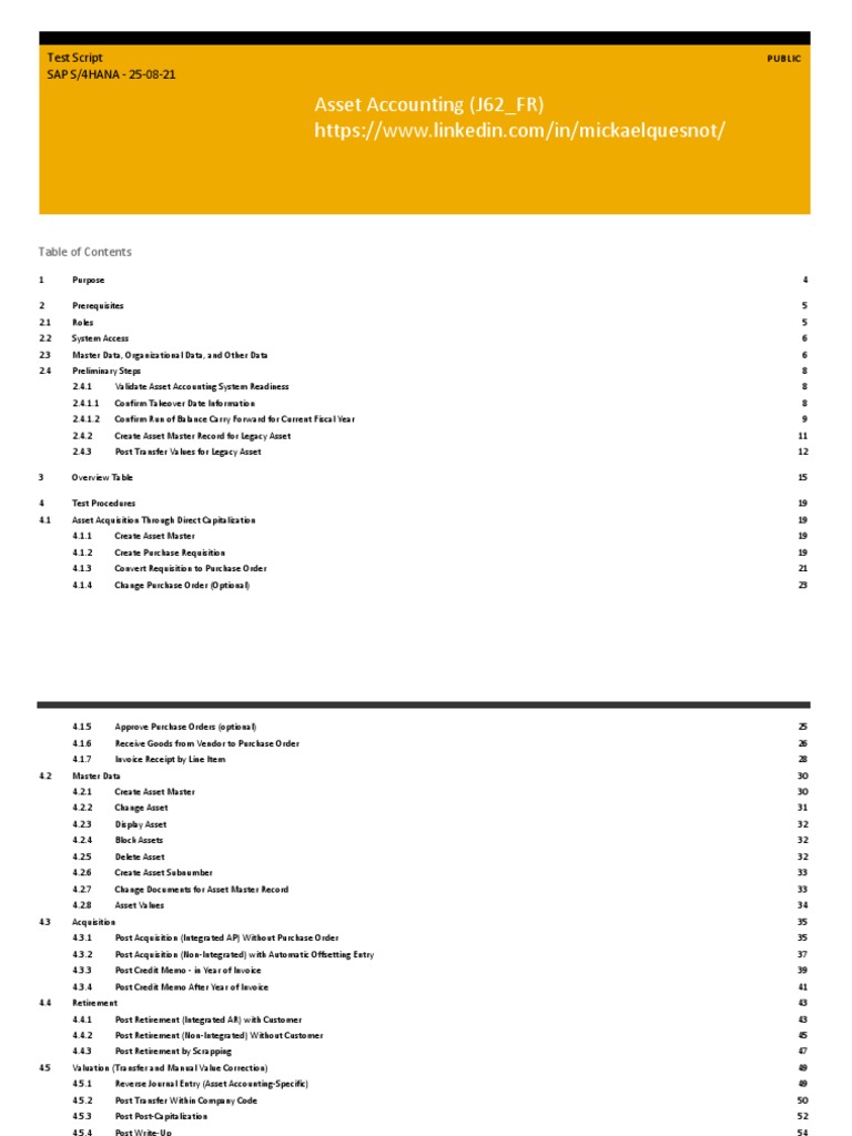 Asset Accounting - S4 HANA | PDF | Depreciation | Accounts Payable