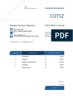 Cotizacion: Mendez Moreno Alejandra FACTURAR A Morales Ruiz Gloria Estela