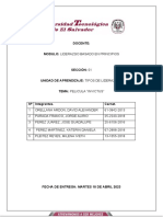 Docente: Modulo: Liderazgo Basado en Principios: #Integrantes. Carnet