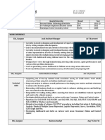 Sample Resume 3 - Excel, SAS, SQL, VBA, Tableau, MS-office Tools 3yrs