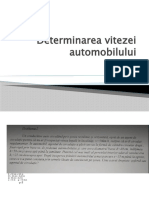 Determinarea Vitezei Automobilului