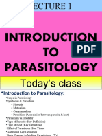 Introduction to Parasitology Lecture