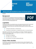 Self Audit Checklist Mining Version Dated 6 May 2020