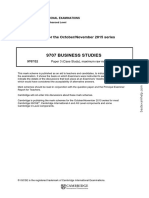 9707 Business Studies: MARK SCHEME For The October/November 2015 Series