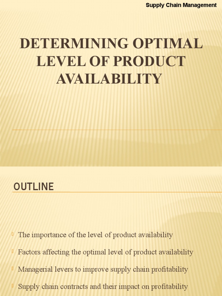 Product Availability PDF