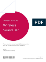 Wireless Sound Bar: Owner'S Manual