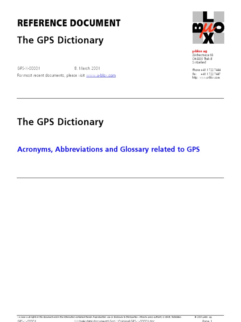 The Gps Dictionary PDF Global Positioning System Geodesy