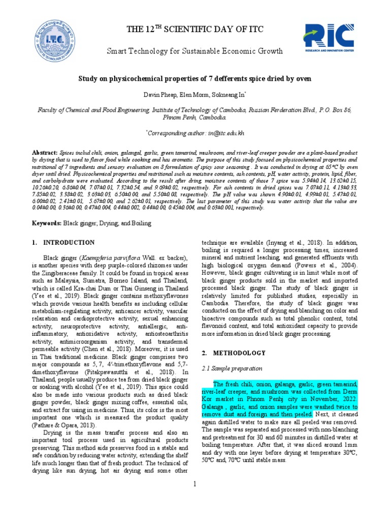 THE 12 Scientific Day of Itc Smart Technology For Sustainable Economic