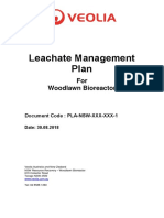 Leachate Management Plan: For Woodlawn Bioreactor