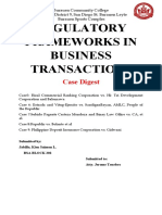 Regulatory Frameworks in Business Transactions: Case Digest