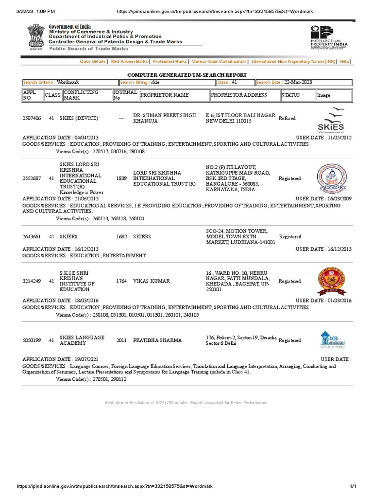 Image showcasing Trademark Search Report | PDF | Software | Computing