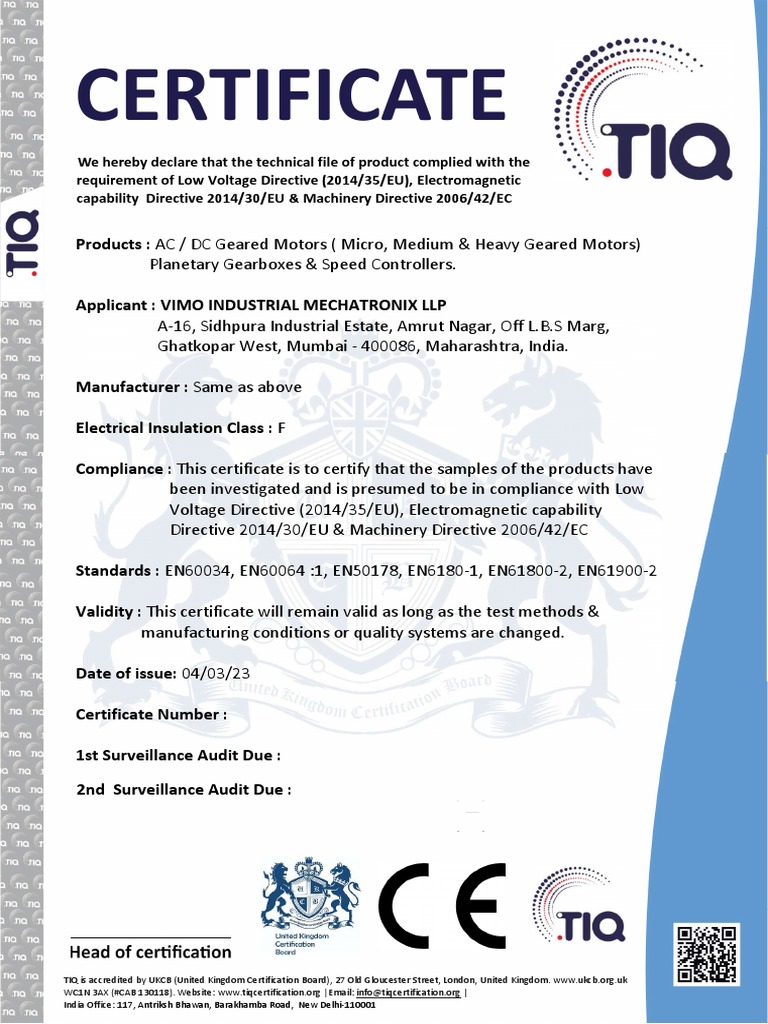 Low Voltage & Machinery Directive Compliance | PDF | Technology ...
