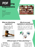 Advertising Regulations: Group 21