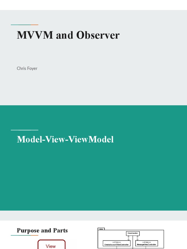 MVVM & Observer for Developers | PDF