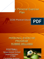 Exemplar Personal Exercise Plan