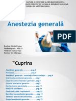 Anestezia Generală: Realizat: Filotii Dorina Studentă Grupa: AM-33 Verificat: Matcaș Olga Profesor De: Chirurgie