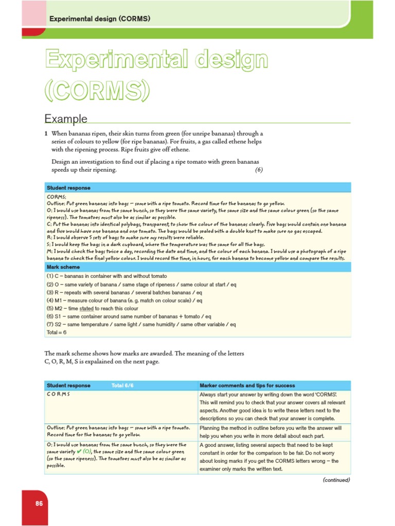 CORMS Method for Investigating Ripening | PDF