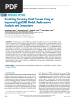 Predicting Coronary Heart Disease Using An Improved LightGBM Model Performance Analysis and Comparison