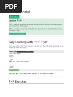 PHP Tutorial