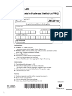 Certificate in Business Statistics (VRQ) : Pearson LCCI