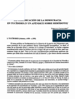 La Claudicación de La Democracia en Tucídides Un Apéndice Sobre Heródotoy