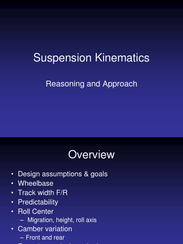 Suspension+Kinematics+Reasoning Steering Tire
